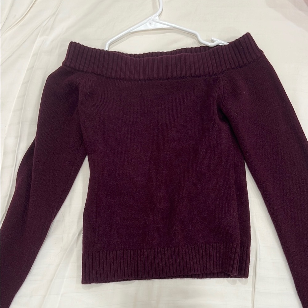 Edikted Brown Off-the-Shoulder Sweater